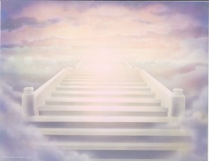 image of stairs leading up to heaven