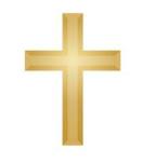 christian cross in gold colour