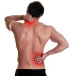 man with back and neck pain