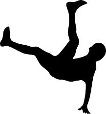 silhouette of a falling man