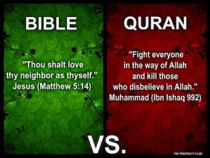 bible and koran differ
